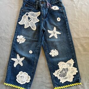 Upcycled handmade embellishments jeans